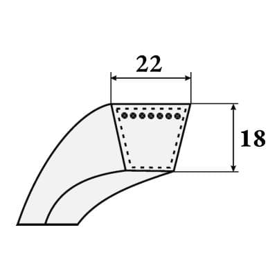 Кабели Ремень клиновой SPC 3550 SWR Кабели Ремень клиновой SPC 3550 SWR